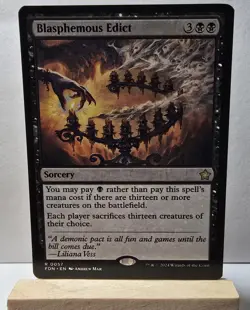 x1 Blasphemous Edict R MTG Foundations M/NM, English - Image 1