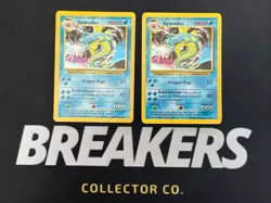 1999 Base Set Vintage Pokemon 2 Card Lot: Holo Gyarados 6/102 x2 - Image 1