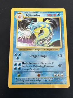 1999 Base Set Vintage Pokemon 2 Card Lot: Holo Gyarados 6/102 x2 - Image 4