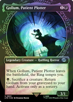 MTG - Gollum, Patient Plotter - Surge Foil - Showcase - Lord of the Rings Magic - Image 1