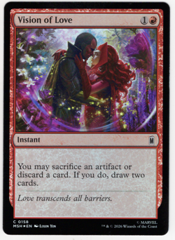 Vision of Love 0158 (FOIL) Marvel Super Heroes (MSH) MTG NM/M - Image 1