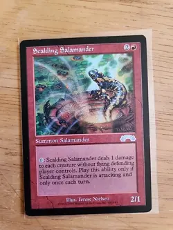 Scalding Salamander - Exodus - MTG Magic - Uncommon - Red Creature - Image 1