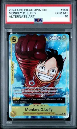 PSA 10 ONE PIECE OP07-500 YEARS IN THE FUTURE 109 MONKEY D. LUFFY ALTERNATE ART - Image 1