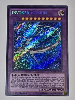 Invoked Elysium FUEN-EN033 Secret Rare 1st Edition Yugioh TCG Card NM/M - Image 1