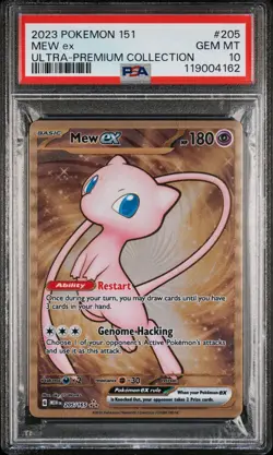 Pokemon TCG Mew ex (151 Metal Card) 205/165 Sv: Scarlet & Violet 151 PSA 10 - Image 1
