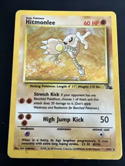 1999 Fossil Vintage Pokemon 2 Card Lot: Holo Muk 13/62 & Holo Hitmonlee 7/62 - Image 2