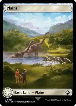 Magic The Gathering MTG PLAINS FULL ART Jurassic World Collection NM Near Mint - Image 1