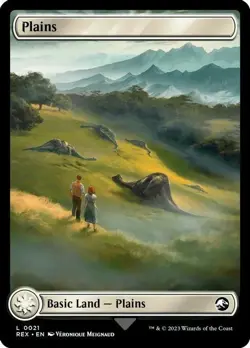 Magic The Gathering MTG PLAINS FULL ART Jurassic World Collection NM Near Mint - Image 2