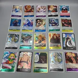 One Piece TCG Lot of 20 Cards All Foil Excellent - Image 1