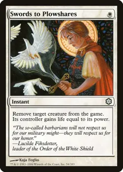 ~1x Swords to Plowshares x1 ~MP~ from Cold Snap ThemeDeck Magic Gathering MtG~ - Image 1