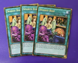 x3 Shared Ride Gold Rare 1st Edition PGL3-EN084 LP/NM Yugioh - Image 1
