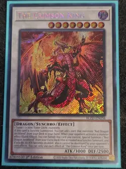 Yugioh! The Crimson King, BLZD-EN036, Secret Rare, 1st Edition - Image 1