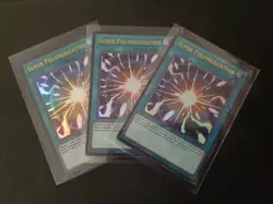 3x Super Polymerization Ultra Rare 1st Ed NM Yugioh! Playset - Image 1