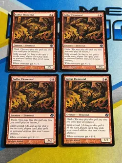 Magic the Gathering MTG Planar Chaos SULFUR ELEMENTAL x4 - Image 1