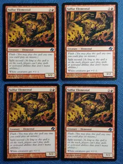 MTG 4x Sulfur Elemental x4 LP Planar Chaos Magic the Gathering Playset - Image 1