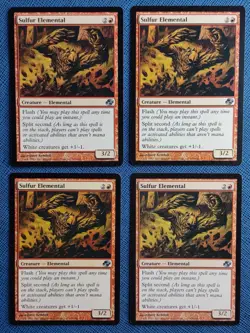 MTG 4x Sulfur Elemental x4 LP Planar Chaos Magic the Gathering Playset - Image 2