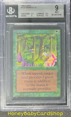 MTG Limited Edition Alpha 1993 Wild Growth BGS 9.0 MINT Old School 93/94 - Image 1