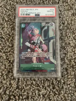One Piece Perona Alternate Art Holo OP09-034 PSA 10 Japanese 2024 - Image 1