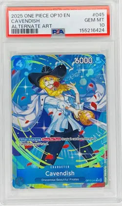 2025 One Piece OP10 Cavendish Alternate Art PSA 10 GEM MINT - Image 1