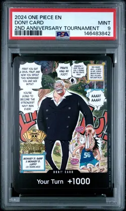 2024 One Piece Promos Don!! Card 2nd Anniversary Tournament PSA 9 - Image 1