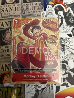 One Piece Bandai Card Game Fest Monkey D. Luffy P-080 Promo Demo English - Image 1