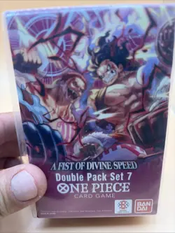 One Piece TCG A Fist of Divine Speed Double Pack Set 7 - DP-07, OP-11 New Sealed - Image 1