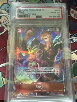 One Piece Sanji (Parallel) OP01-013 Romance Dawn Foil PSA 10 2022 - Image 4