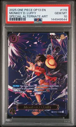 2025 One Piece Carrying On His Will Monkey D Luffy #119 SP Special Card PSA 10 - Image 1