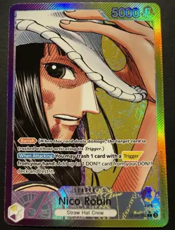 Bandai One Piece CCG Nico Robin Leader Alt Art Foil OP09-062 EN 5000 - Image 1