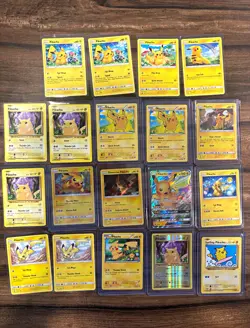 Pokemon TCG Pikachu 19 Card Lot - Detective Pikachu, GX, Surfing - LP to MP - Image 1