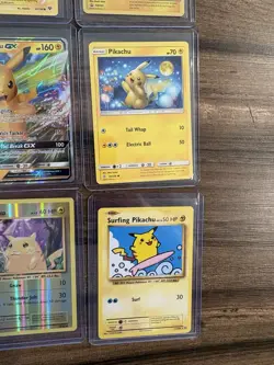 Pokemon TCG Pikachu 19 Card Lot - Detective Pikachu, GX, Surfing - LP to MP - Image 4