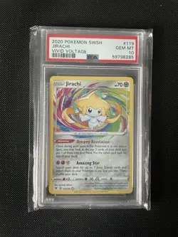 Pokemon TCG Vivid Voltage Jirachi 119/185 Amazing Rare Holo PSA 10 (2020) - Image 1