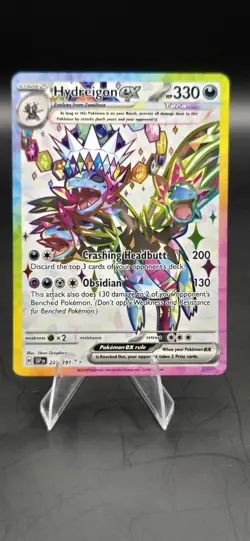 Hydreigon ex 223/191 Holo Pokemon TCG SV08: Surging Sparks NM A4 - Image 1