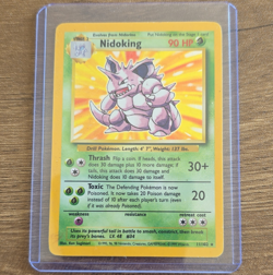 Wizards Pokemon TCG Nidoking 11/102 Base Set Holo Rare HP90 1999 EN Unlimited - Image 1