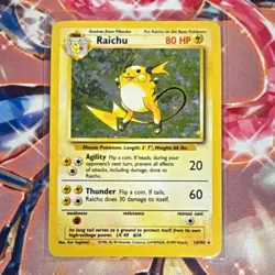 Pokemon TCG Base Set Raichu 14/102 Holo Rare Unlimited English 1999 WOTC - Image 1