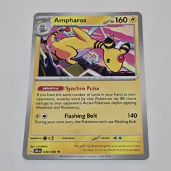 Pokemon TCG - Ampharos 029/086 Non Holo Rare Pre Release Chaos Rising Master Set - Image 1