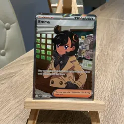 Pokemon TCG Emma 107/086 Holo Rare Trainer Card Full Art - Image 1