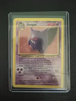 Pokemon Gengar Fossil Non-Holo Card 20/62 Unlimited TCG - Image 1