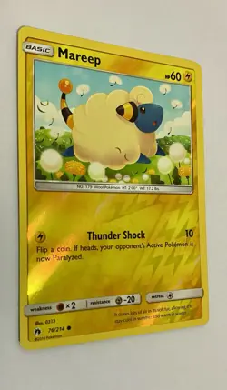 Pokemon TCG Mareep 76/214 Reverse Holo Common Lost Thunder 2018 Pokemon Card - Image 2