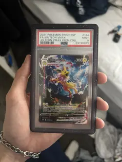 Pokemon TCG Jolteon VMAX Black Star Promo SWSH 184 Premium Collection PSA 9 Mint - Image 1