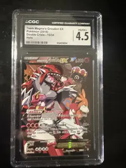 Pokemon TCG CGC 4.5 Groundon 15/34 Team Magma Vs Team Aqua Full Art - Image 1