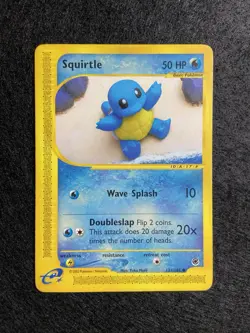Pokemon TCG Squirtle 131/165 Expedition Base Set Common English 50 HP - Image 1