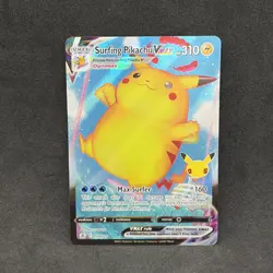 Pokemon TCG Surfing Pikachu VMAX 009/025 Celebration Collection NM - Image 1