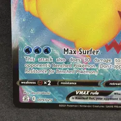 Pokemon TCG Surfing Pikachu VMAX 009/025 Celebration Collection NM - Image 5