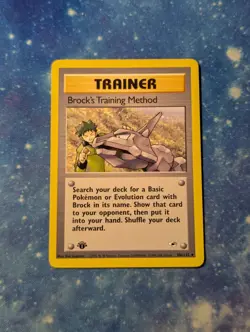 Pokemon TCG Brock’s Training Method Gym Heroes 1st Edition 106/132 LP - Image 1