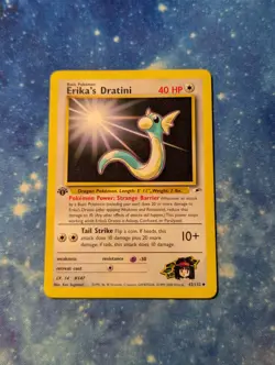 Pokemon TCG 1st Edition Erika's Dratini 42/132 Gym Heroes Regular Uncommon - Image 1