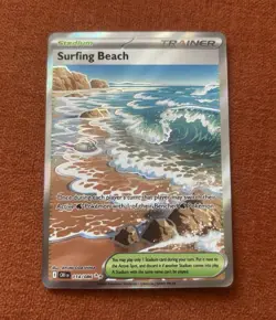 Pokemon TCG Chaos Rising Reverse Holo Rare Surfing Beach Trainer Stadium 114/086 - Image 1