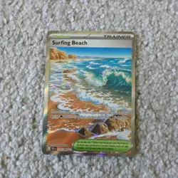 Surfing Beach 114/086 Pokemon TCG Chaos Rising Ultra Rare Trainer English - Image 1