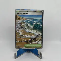 Surfing Beach 114/086 Chaos Rising Holo Full Art Pokemon Card TCG - Image 1