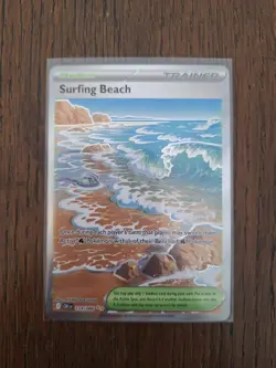Pokemon Card TCG Surfing Beach 114/086 ME04 Chaos Rising Ultra Rare NM - Image 1